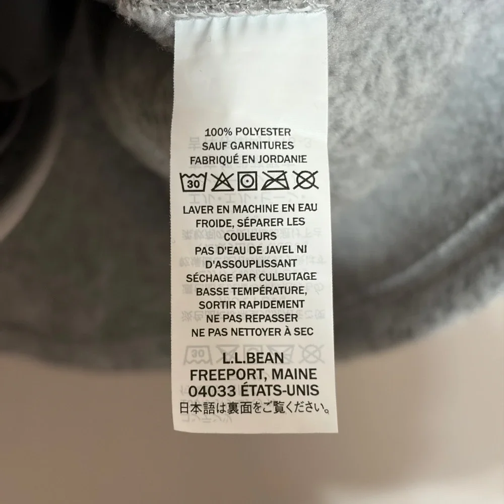 LL Bean Womens Sweater Fleece Vest Gray Heather Full Zip 511766 Small Regular
